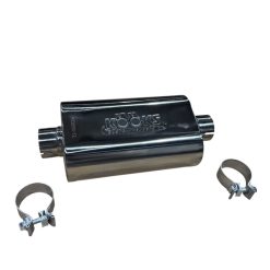 Alternative view of Kooks 2.5in Oval Clamp In Muffler 12in Long Body Polished Stainless Steel