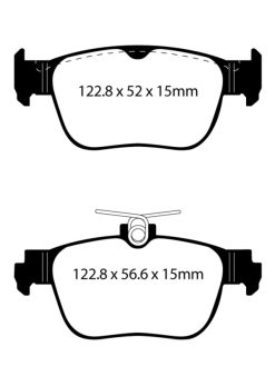 Alternative view of EBC 2022+ Audi A3 2.0T (40) Yellowstuff Rear Brake Pads