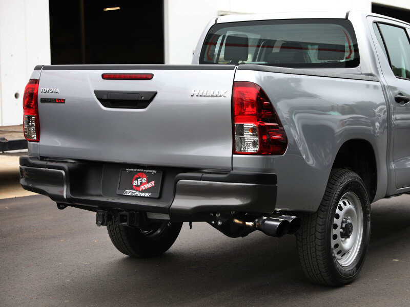 aFe 15-26 Toyota Hilux L4-2.4/2.8L (td) Vulcan Series 3in SS Rear-Side Exit Exhaust w/ Black Tip - Image 3