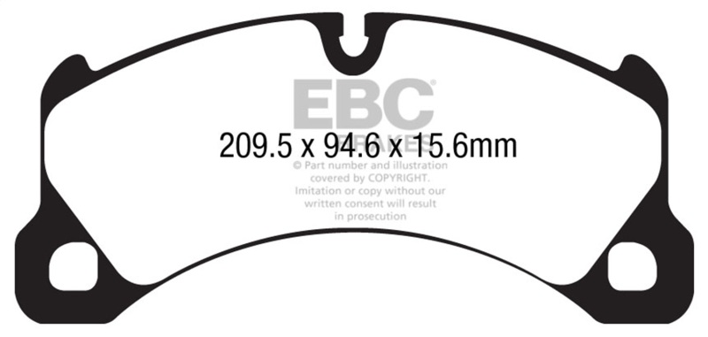 EBC 10-17 Porsche Cayenne (2nd Gen) Bluestuff Front Brake Pads - Image 2