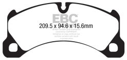 Alternative view of EBC 10+ Porsche Cayenne 3.6 Yellowstuff Front Brake Pads