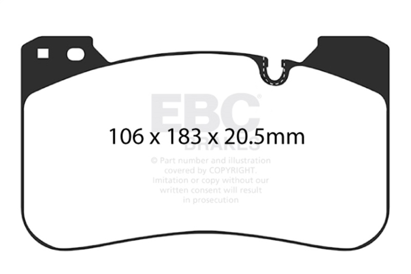 EBC 2018+ BMW M5 4.4TT (F90) Yellowstuff Front Brake Pads - Image 2
