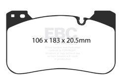 EBC Racing 2018+ BMW M5 (F90) RP-1 Race Front Brake Pads - Image 3