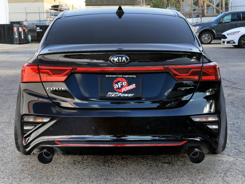 aFe 20-21 Kia Forte GT 1.6L 3in-2.5in 304 Stainless Steel Axle-Back Exhaust w/ Black Tips - Image 4