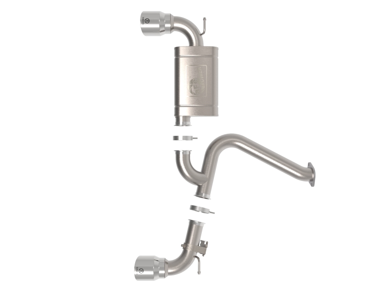 aFe 22-23 Hyundai Kona N L4 2.0L (t) Takeda 3in 304 SS Axle-Back Exhaust System w/ Polished Tips - Image 2
