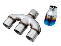 AWE 17-20 Honda Civic Si Dual-to-Triple Vapor Blue Tip Conversion