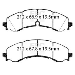 EBC 2019+ Chevrolet Silverado 2500 (2WD) Yellowstuff Front Brake Pads - Image 4
