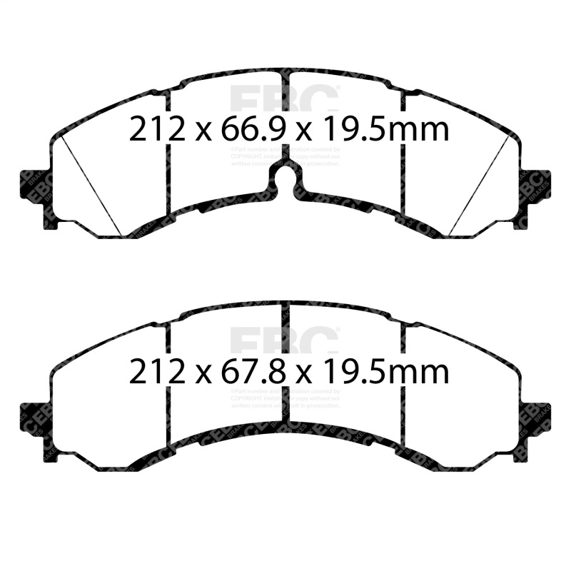 EBC 2019+ Chevrolet Silverado 2500/3500 (2WD/4WD) Orangestuff Front Brake Pads