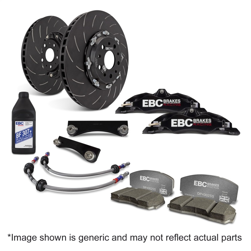 EBC Racing 03-12 Mazda RX-8 Black Apollo-4 Calipers 355mm Rotors Front Big Brake Kit