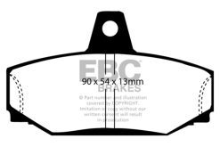 Alternative view of EBC 83-90 Volvo 760 2.3 Turbo (ABS) (Girling) Yellowstuff Rear Brake Pads