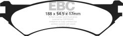Alternative view of EBC 97-00 Ford Econoline E250 4.2 (4 Wheel ABS) Yellowstuff Rear Brake Pads