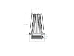 aFe POWER Universal Clamp-On Air Filter w D2 Dura-Dry Media 3in F x 5in B x 3-1/2in T x 7in H - Image 6