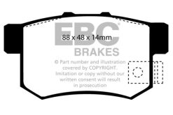 Alternative view of EBC 01-03 Acura CL 3.2 Yellowstuff Rear Brake Pads