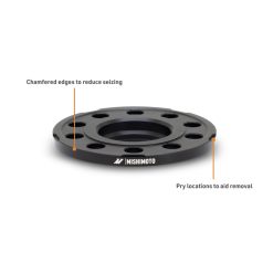 Mishimoto Wheel Spacers - 5x120 - 72.6 - 10 - M14 - Black