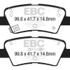EBC 15+ Hyundai Sonata 1.6 Turbo (Elec Park Brake) Ultimax2 Rear Brake Pads