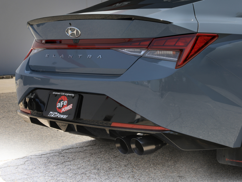 aFe Takeda Axle-Back Exhaust System Hyundai Elantra N Line 21-25 L4-1.6L- Black Tip - Image 3