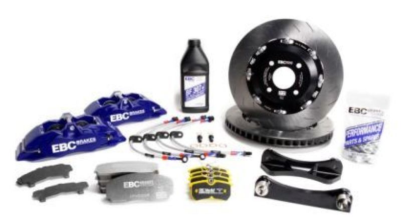 EBC Racing 2016+ Mazda MX-5 (ND) Blue Apollo-4 Calipers 330mm Rotors Front Big Brake Kit - Image 2