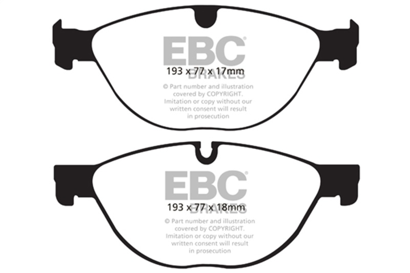 EBC 10-15 Jaguar XF 5.0L Supercharged Front Bluestuff Brake Pads - Image 4