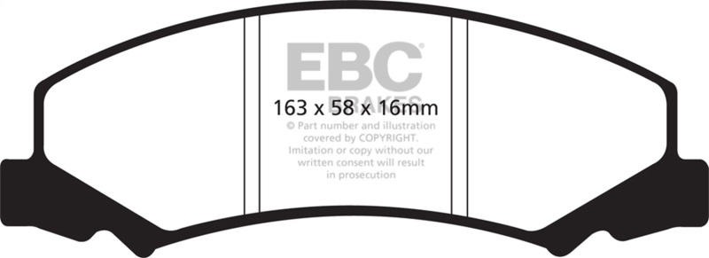 EBC 08-09 Buick Allure (Canada) 5.3 Yellowstuff Front Brake Pads - Image 2