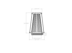 aFe POWER Universal Clamp-On Air Filter w/ D2 Dura-Dry Media - 3in F x 5in B x 3-1/2in T x 7in H - Image 6