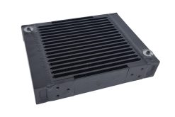 Alternative view of CSF Universal Large Single-Pass Oil Cooler - M22 x 1.5 - 12in L x 9.33in H x 2.16in W