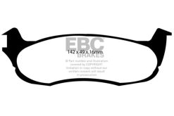 Alternative view of EBC 00-01 Ford Expedition 4.6 2WD Yellowstuff Rear Brake Pads