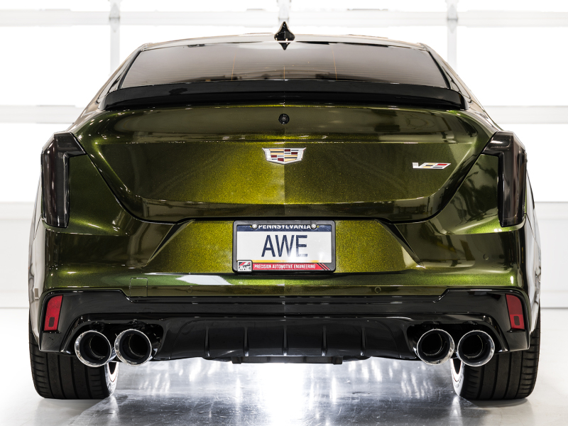 AWE Tuning 2021+ Cadillac CT4-V Blackwing SwitchPath Exhaust - Chrome Silver Tips - Image 4