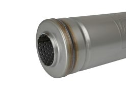 aFe MACH Force-Xp Muffler 2-1/2 IN ID Center/Center x 5 IN Dia. x 18 IN L - Round Body - Image 4