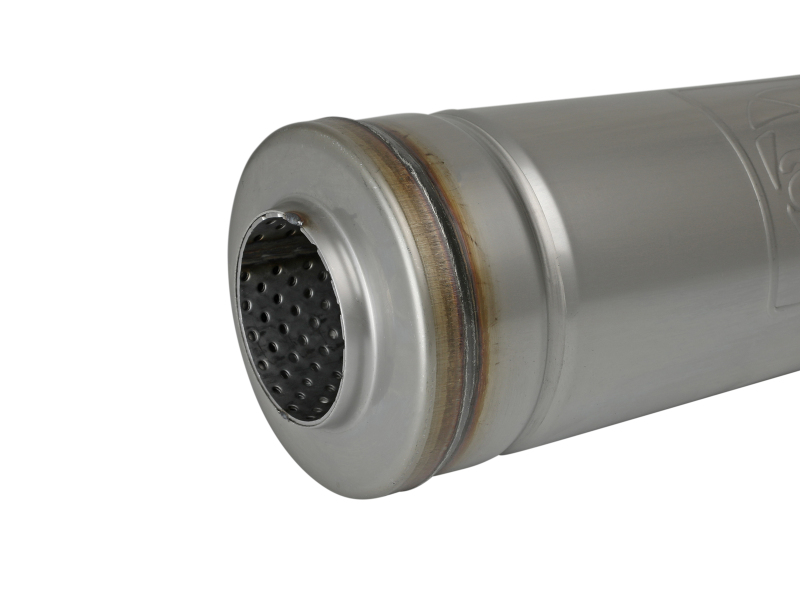 aFe MACH Force-Xp Muffler 2-1/2 IN ID Center/Center x 5 IN Dia. x 18 IN L - Round Body - Image 4