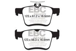 Alternative view of EBC 2014+ Audi A3 1.8 Turbo (w/Electronic Parking Brake) Yellowstuff Rear Brake Pads