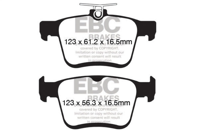 EBC 14+ Audi A3 1.8 Turbo (w/Electronic Parking Brake) Greenstuff Rear Brake Pads - Image 2