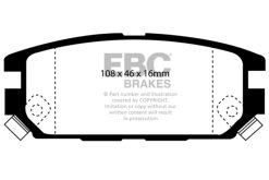 Alternative view of EBC 91-93 Dodge Stealth 3.0 4WD Yellowstuff Rear Brake Pads