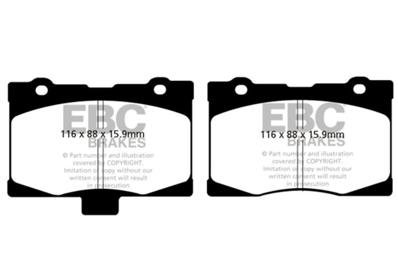EBC 05-08 Acura RL 3.5 Yellowstuff Front Brake Pads - Image 2