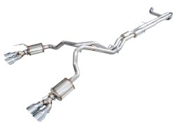 AWE Tuning 2021+ Cadillac Escalade 6.2L ESV 0FG Dual Exit Exhaust System w/ 5in Chrome Silver Tips