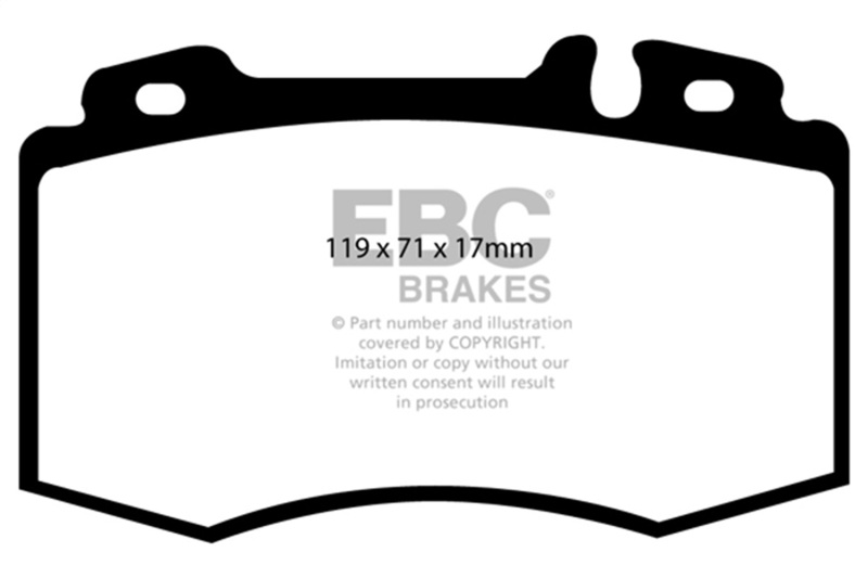 EBC 02-04 Mercedes-Benz C32 AMG (W203) 3.2 Supercharged Yellowstuff Front Brake Pads - Image 2