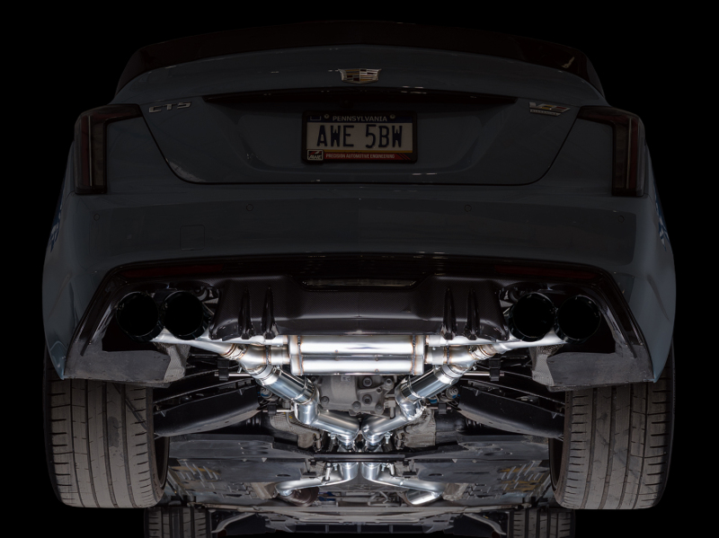 AWE Tuning 22-26 Cadillac CT5-V Blackwing SwitchPath Exhaust - Diamond Black Tips - Image 21