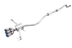 Alternative view of AWE 17-21 Honda Civic Type R Touring Edition Triple Vapor Blue Exhaust