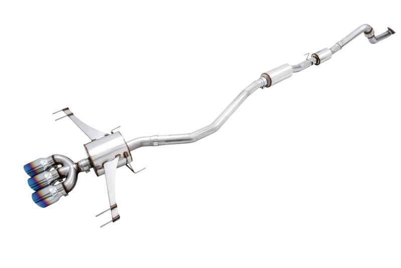 AWE 17-21 Honda Civic Type R Touring Edition Triple Vapor Blue Exhaust - Image 2
