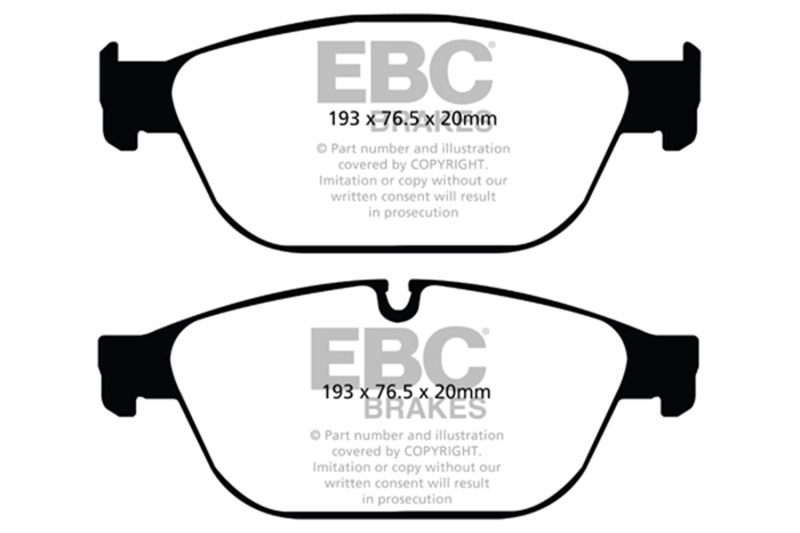 EBC 11-12 Audi A8 Quattro 3.0 Supercharged Yellowstuff Front Brake Pads - Image 2