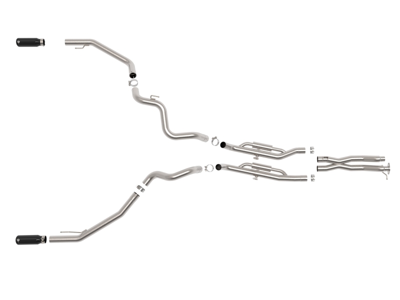 aFe Vulcan Series 3in 304SS Cat-Back Exhaust 24-25 Ford Ranger Raptor V6-3.0L (tt) w/ Black Tips - Image 3