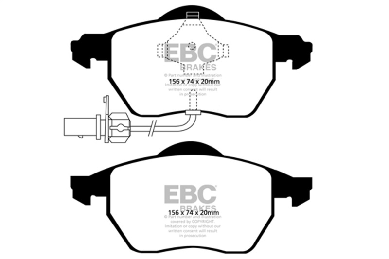 EBC 03-04 Audi A4 1.8 Turbo Yellowstuff Front Brake Pads - Image 2