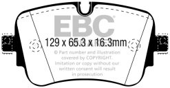 Alternative view of EBC 16-18 Audi Q7 Yellowstuff Rear Brake Pads