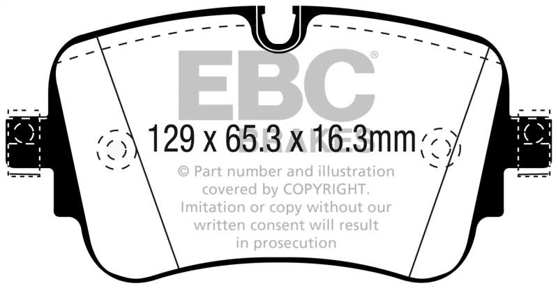 EBC 16-18 Audi Q7 Yellowstuff Rear Brake Pads - Image 2