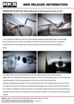 HKS 89-94 Nissan Skyline GT-R E-BNR32 RB26DETT URBAN MATTE Edition Super Turbo Muffler - Image 4