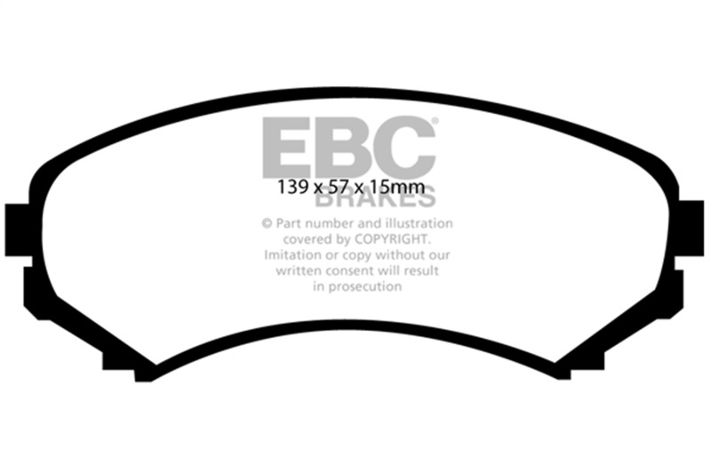 EBC 02-03 Honda Passport 3.2 Yellowstuff Front Brake Pads - Image 2