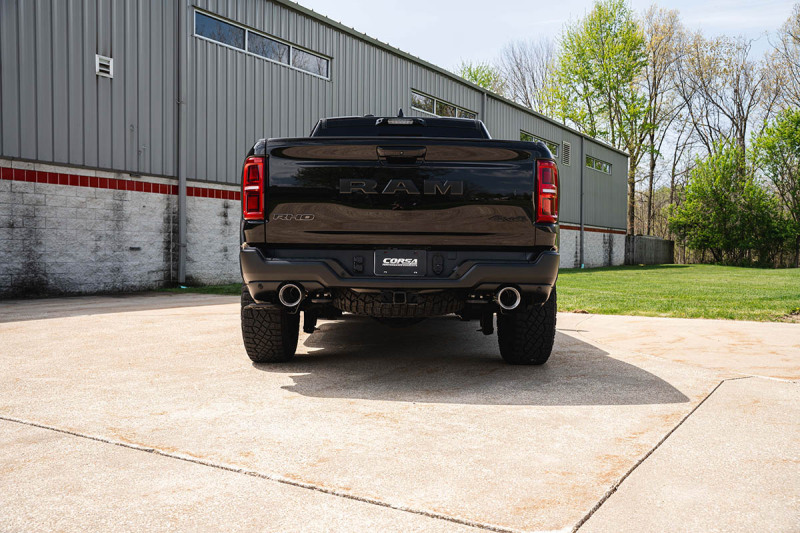 Corsa 25-26 RAM 1500 RHO Crew Cab 3.0L Turbo Cat-Back Dual Rear Exit w/ 5in Single Satin Pro Series - Image 3