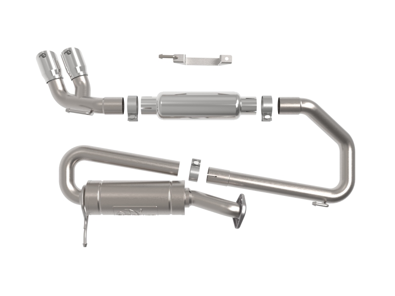 aFe 18-21 Suzuki Jimny Takeda 2-1/4in. 304 SS Cat-Back Exhaust w/ Polished Tip - Image 2