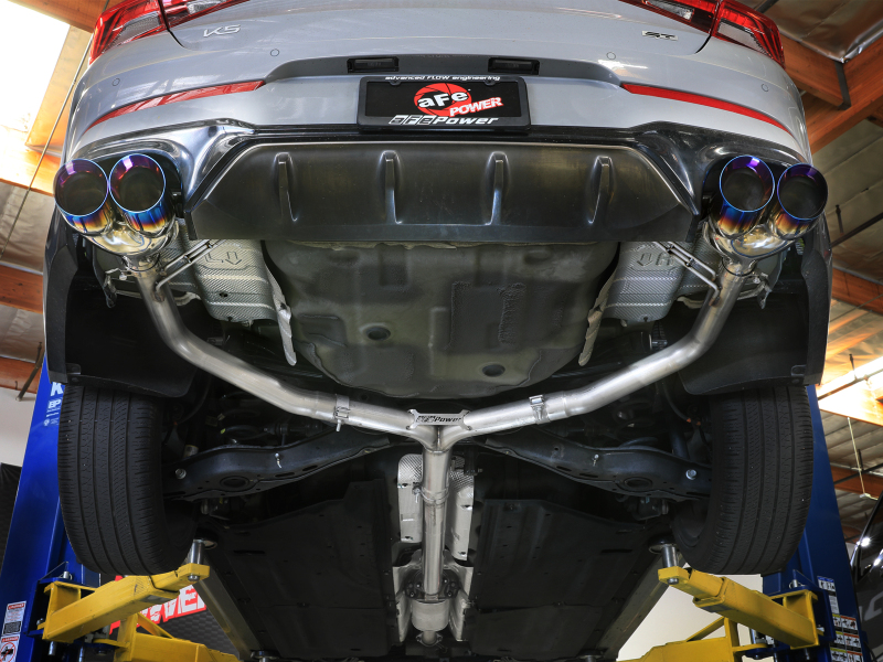aFe Takeda 21-24 Kia K5 GT L4-2.5L (t) SS Axle-Back Exhaust System w/ Blue Flame Tips - Image 5