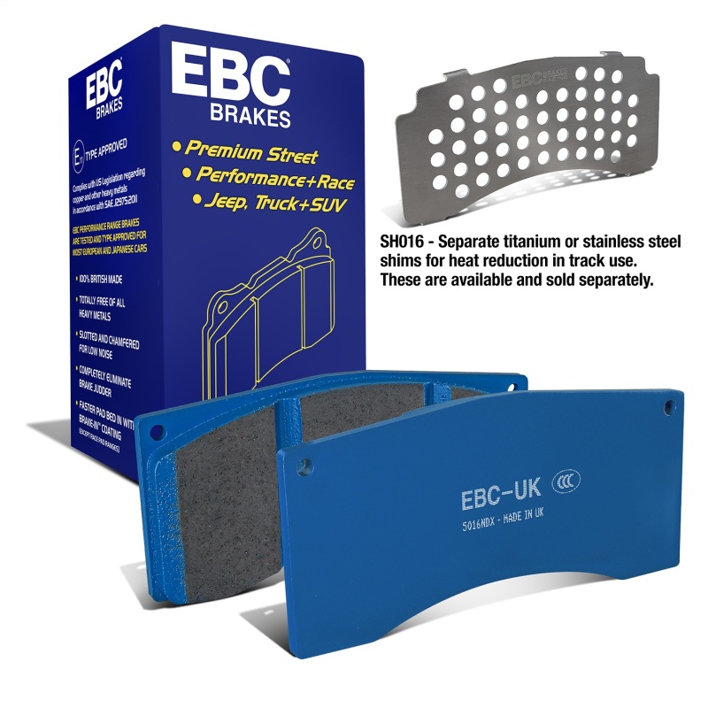 EBC Ford Saleen Mustang Alcon front calipers Bluestuff Front Brake Pads