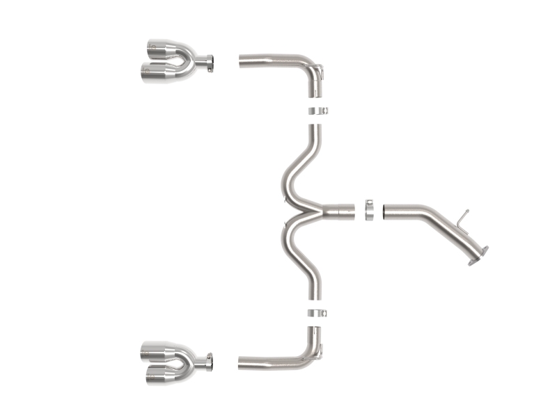 aFe 22-24 Kia Forte GT 1.6L 3in-2.5in 304 Stainless Steel Axle-Back Exhaust w/ Polished Tips - Image 2